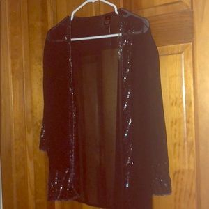 Black sheer cardigan